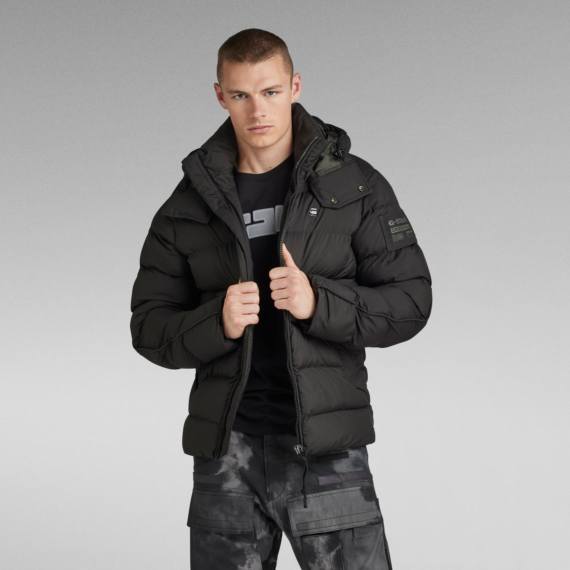 G-Whistler Padded Hooded Jacket | Black | G-Star RAW®