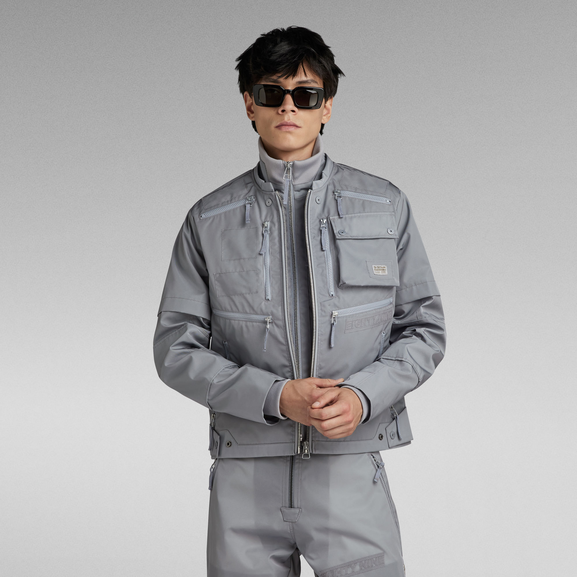 Premium E 2 In 1 Vest + Biker Jacket | Grey | G-Star RAW® ZA