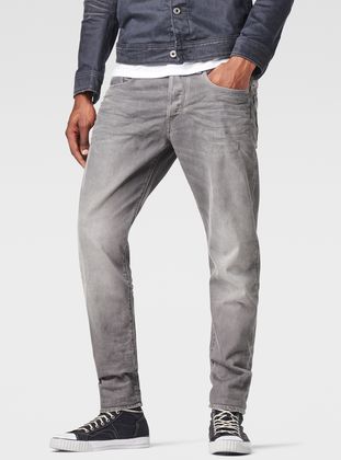 grey tapered jeans