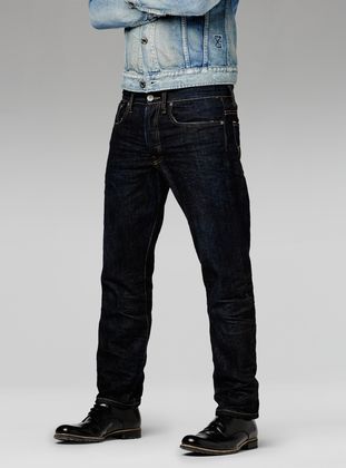 G STAR RAW 3301 STRAIGHT Black jeans noir droit homme 50128 5284 1241