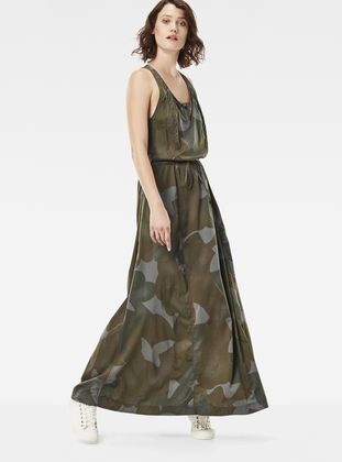 army maxi dress