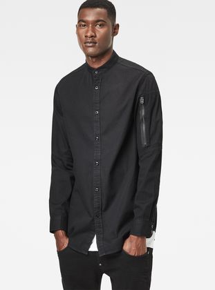 denim shirt with zipper