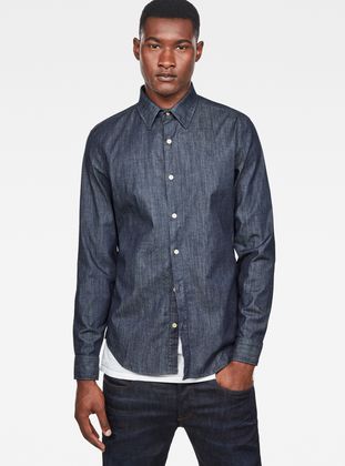 denim shirt dark blue