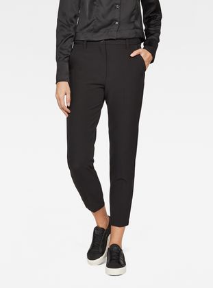 high waisted black chinos