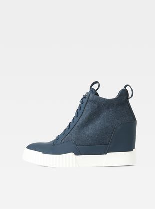 wedge sneakers blue
