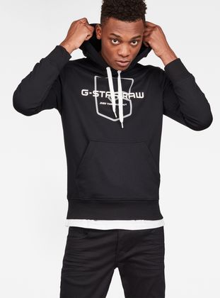 g star raw black hoodie