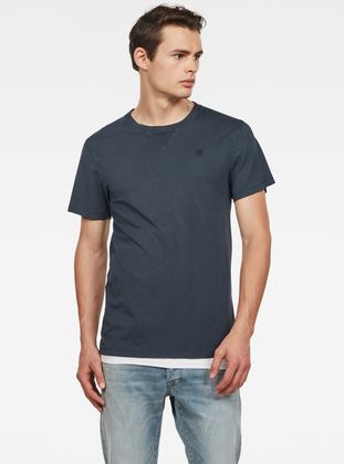 dark blue round neck t shirt