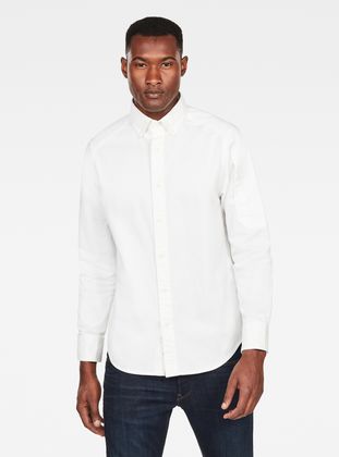 white button down and jeans men