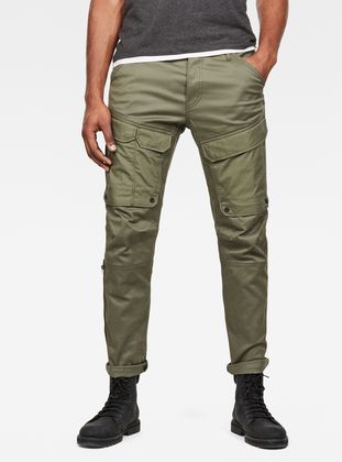 green fitted cargo pants