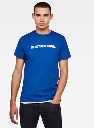 g star blue shirt