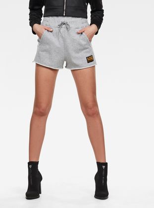 High waisted grey sweat shorts Clearance