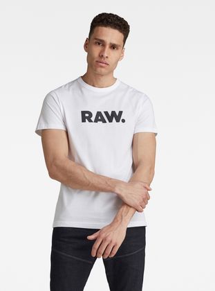 Raw. Graphic Slim T-Shirt | White | G 