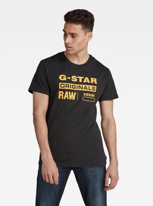 G-Star Raw Denim 3301 South East District Black T-Shirt Mens Size XL 