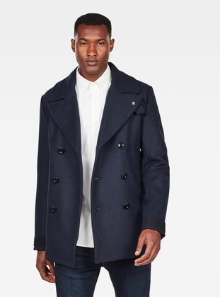 peacoat and jeans
