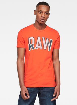 orange g star shirt