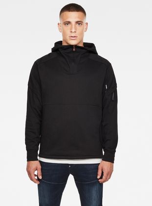 half zip with hood