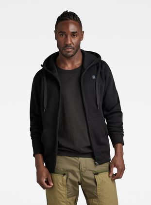 Premium Basic Zip Sweater | Dark Black 
