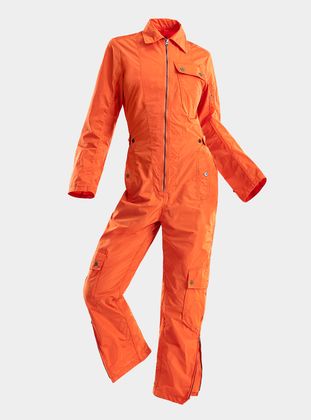 Orange overall jumpsuit clearance