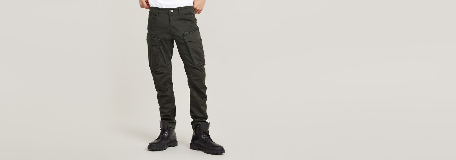 G-Star RAW Rovic Zip 3D Tapered Cargos - Raven | Standout