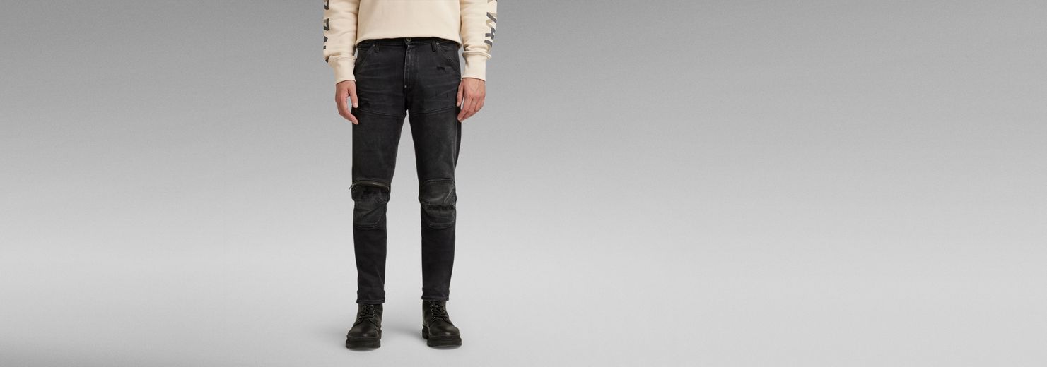 5620 3D Zip Knee Skinny Jeans | Black | G-Star RAW® US