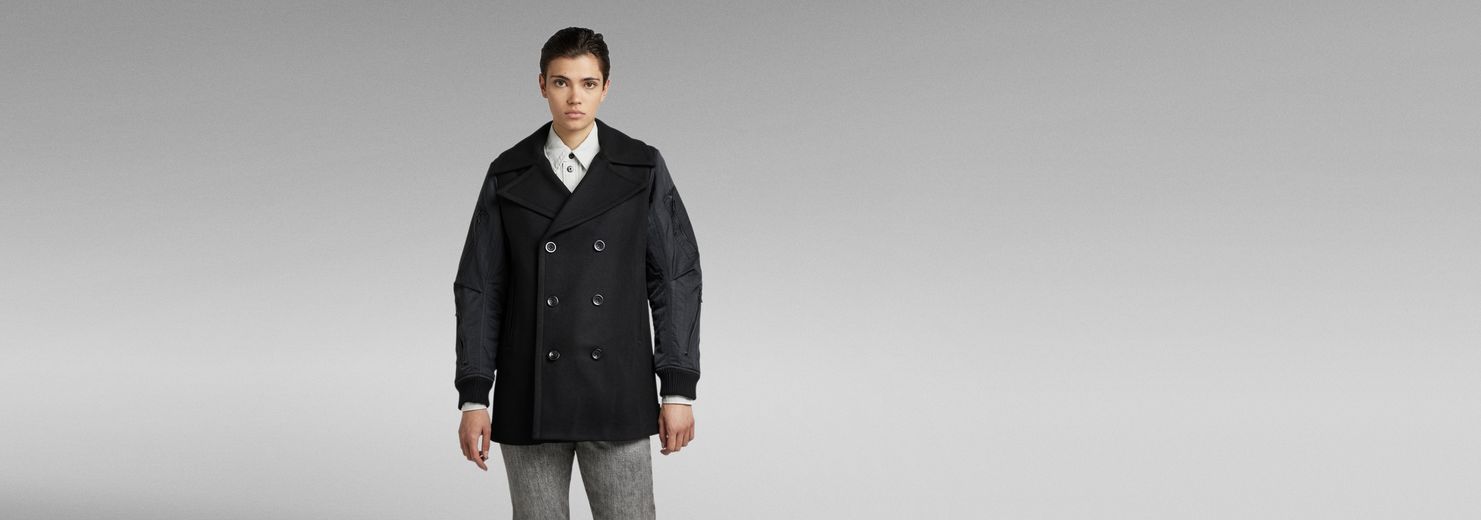 bomber peacoat