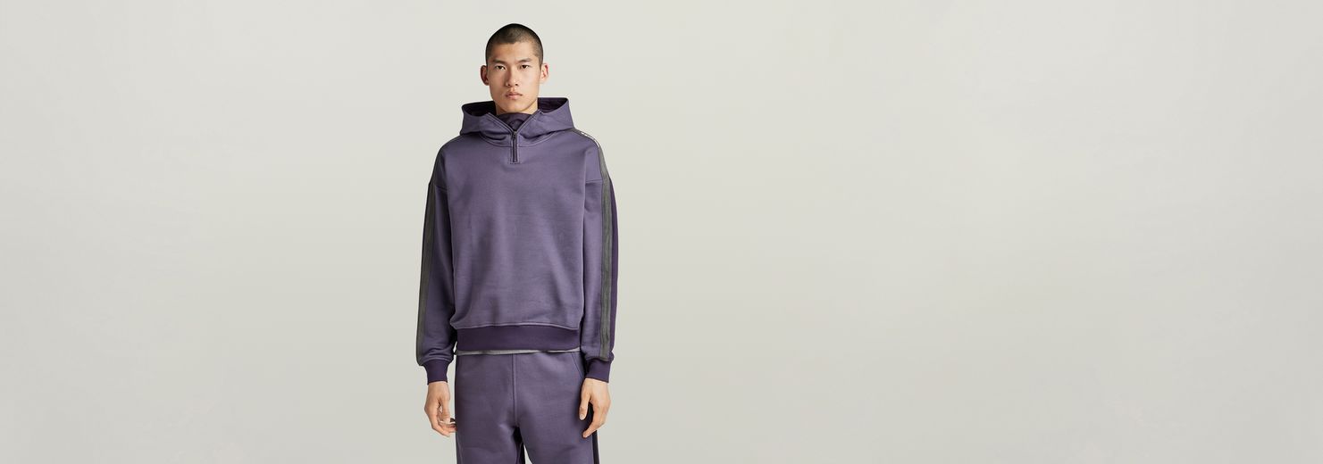 Loose color block sales half zip sweatshirt