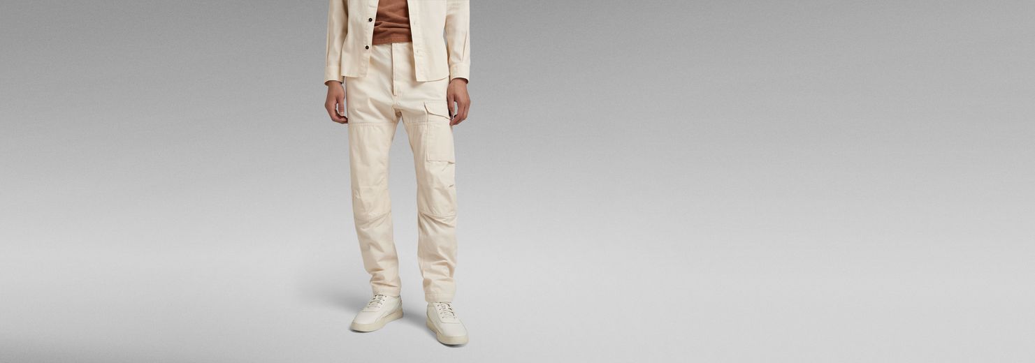 Premium Bearing 3D Cargo Pants | White | G-Star RAW® US