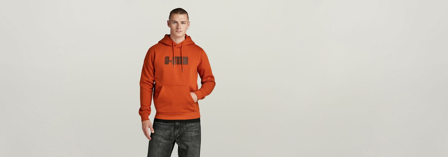 Orange g star shop hoodie