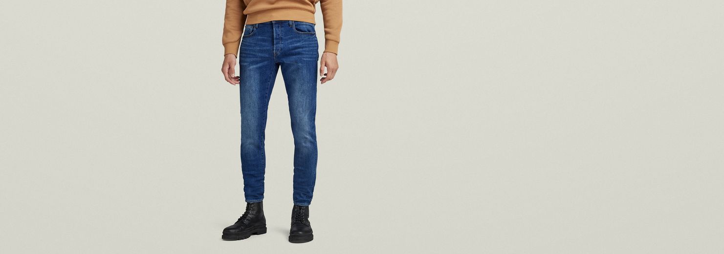 3301 Slim Selvedge Jeans, Dark blue