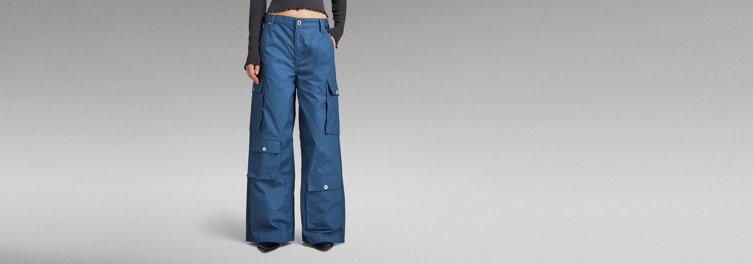 Shape Light Blue Wash Pocket Wide Leg Cargo Jeans | PrettyLittleThing USA