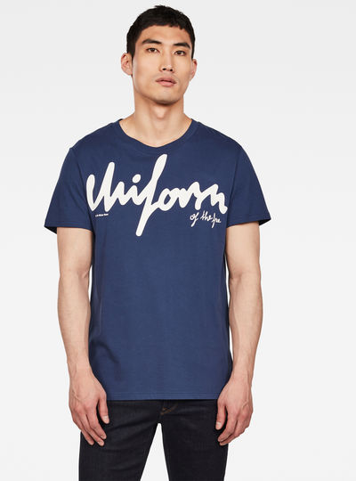 royal blue g star shirt