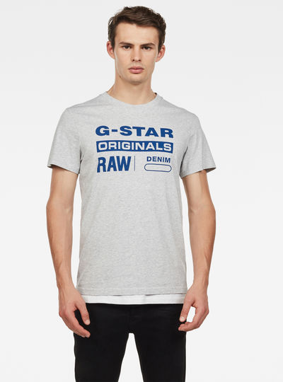 Raw. Graphic Slim T-Shirt | Light Grey 