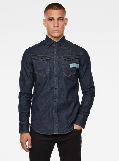 g star denim shirt mens