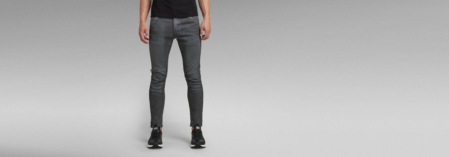 5620 3D Zip Knee Skinny Jeans | Black | G-Star RAW® US