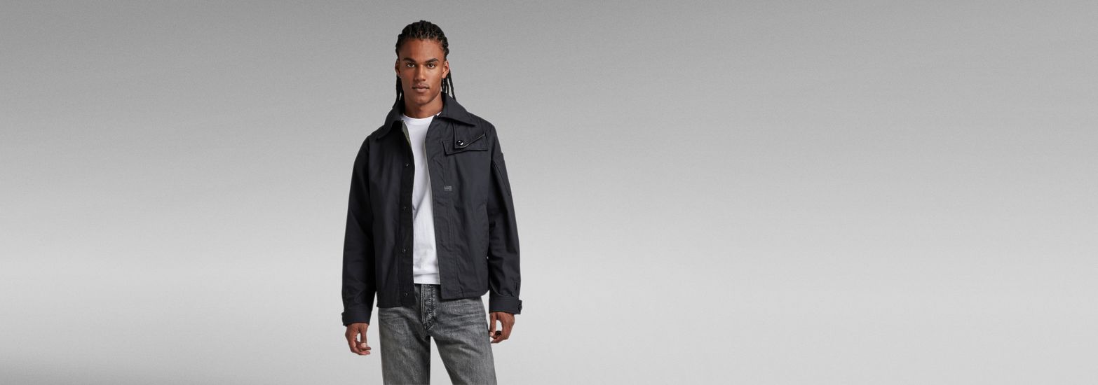 High Collar Overshirt | Black | G-Star RAW® US