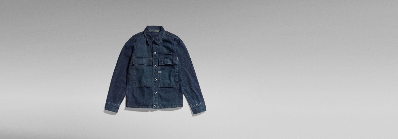 Unisex Pocketony Service Overshirt | Dark blue | G-Star RAW® US