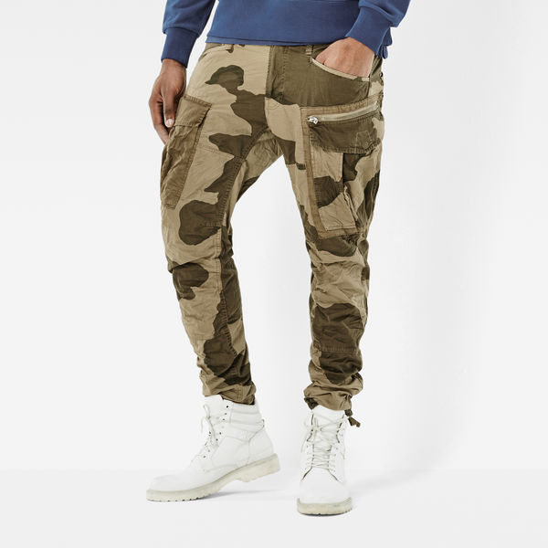 g star rovic zip 3d tapered beige