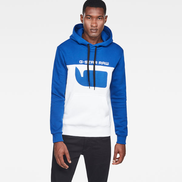 Blue g star hoodie clearance