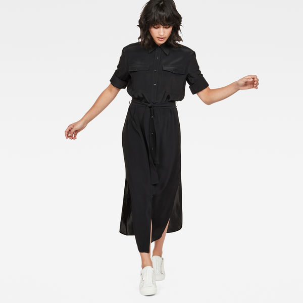 boyfriend shirt dress black
