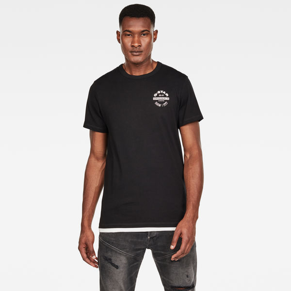 Black and gold g star shirt