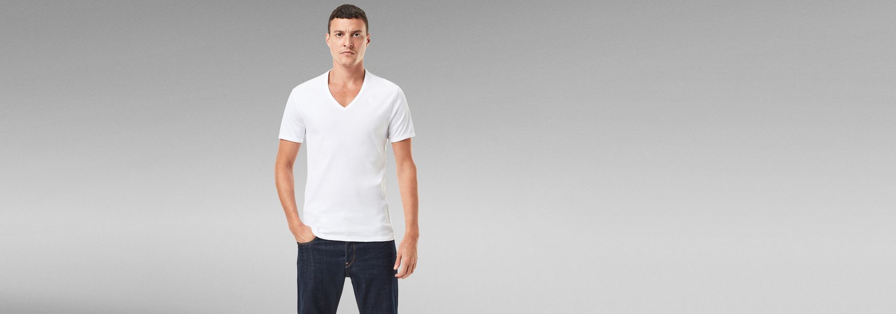 [ JEANS] V-neck T-shirt ★2PACK ★ 3-pack Plain T-shirt | White | Jack & Jones®