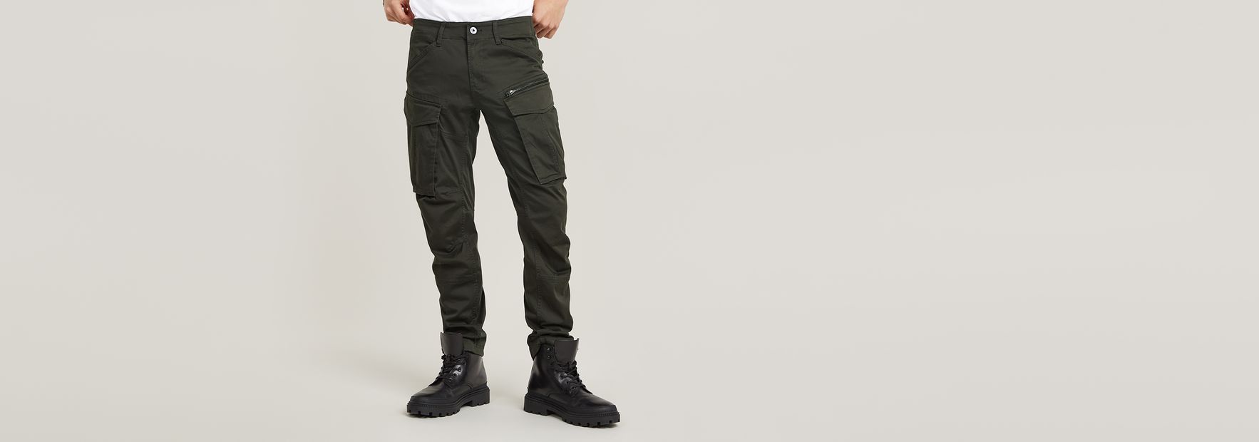 GStar Rovic Zip 3D straight tapered fit pants in khaki  ASOS