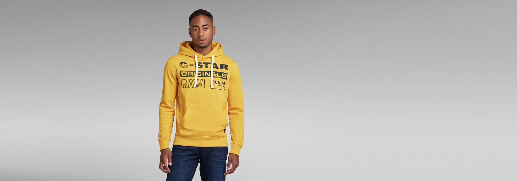 Originals Logo GR Hooded Sweater Yellow G STAR ZA