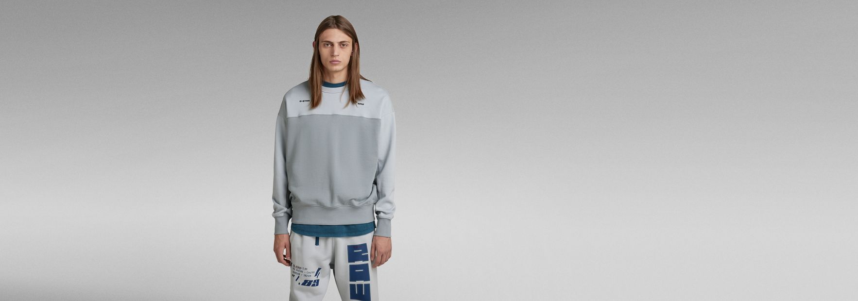 Multicolor color block oversized hoodie clearance