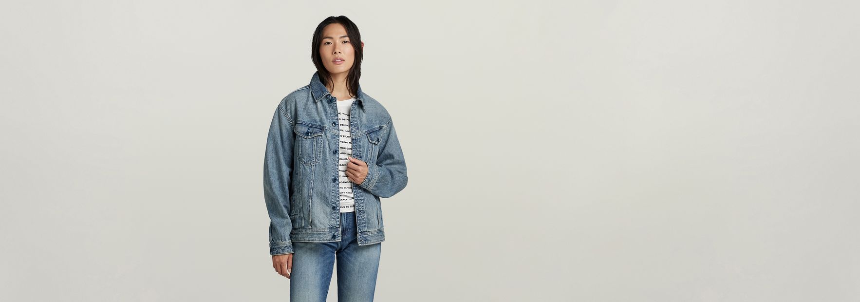 Oversized Western Jacket Light blue G STAR CA