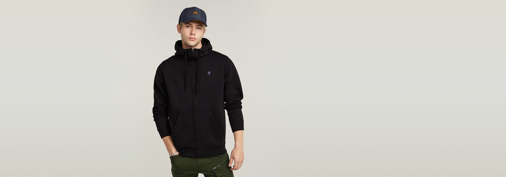 Premium Core Hooded Zip Sweater | | G-Star US Black RAW®