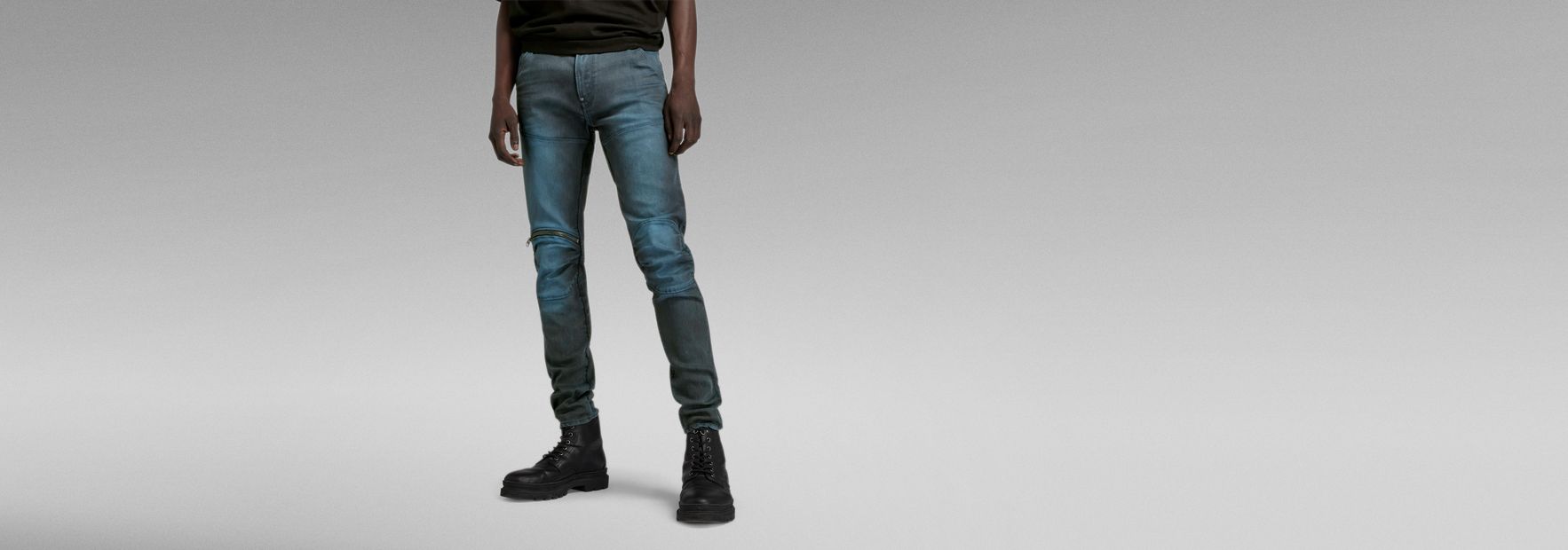 5620 3D Zip Knee Skinny Jeans | Black | G-Star RAW® CA