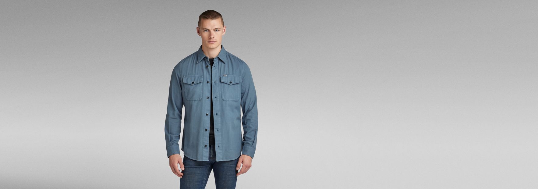 Marine Slim blue | US Shirt | RAW® G-Star Dark
