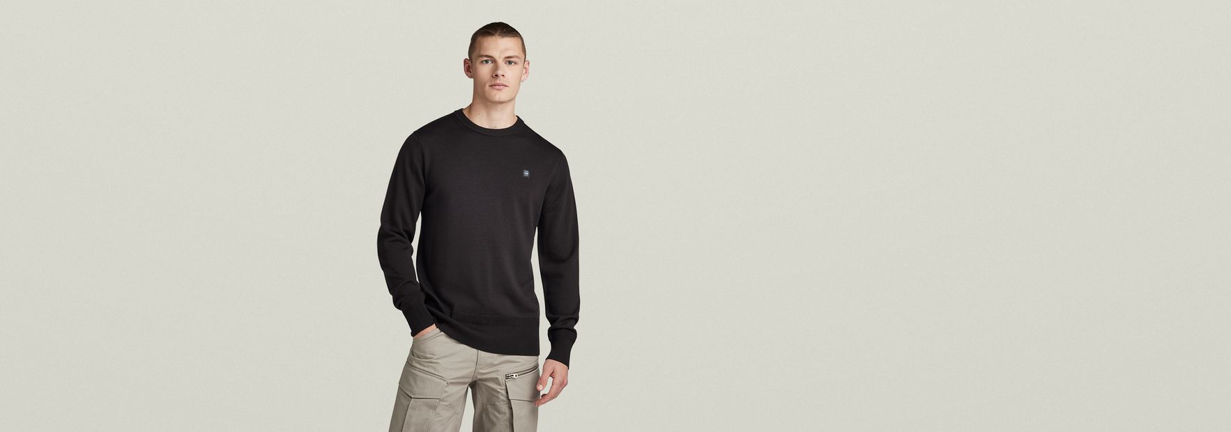 Premium Core Knitted Sweater, Black