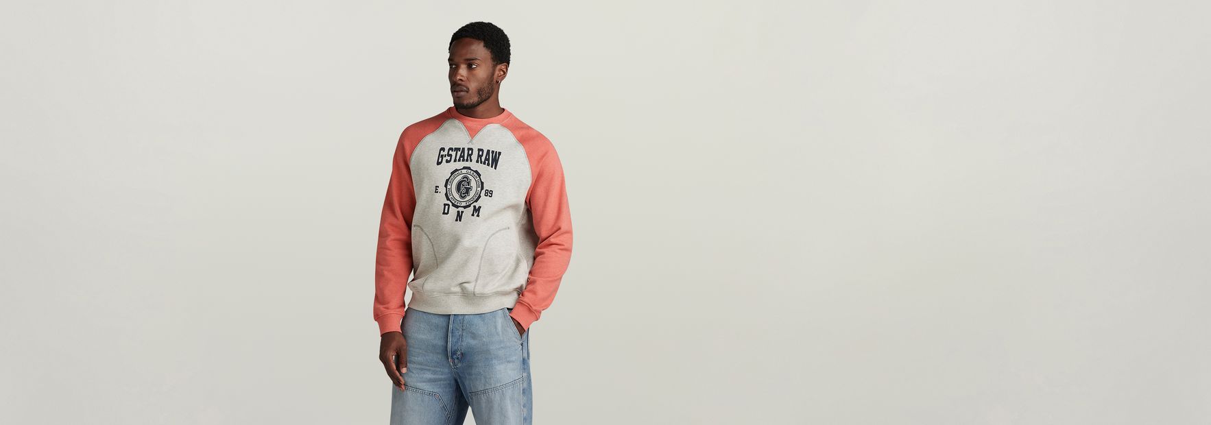 Collegic Raglan Loose Sweater Multi color G Star RAW GB